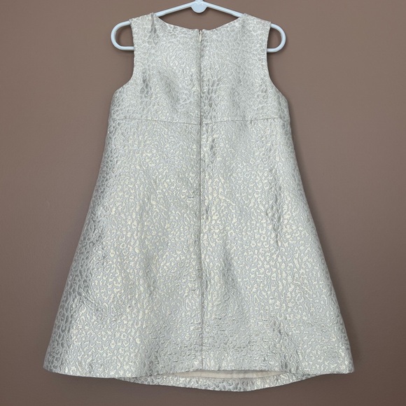 {Gymboree} Sleeveless Animal Print Empire Waist Dress in Gold Shimmer - Girls 5 - Picture 4 of 12